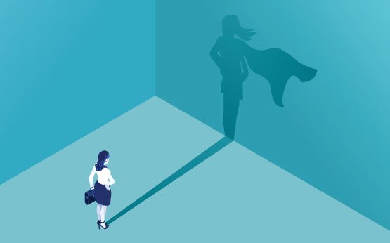ilustración de una mujer resiliente y segura
